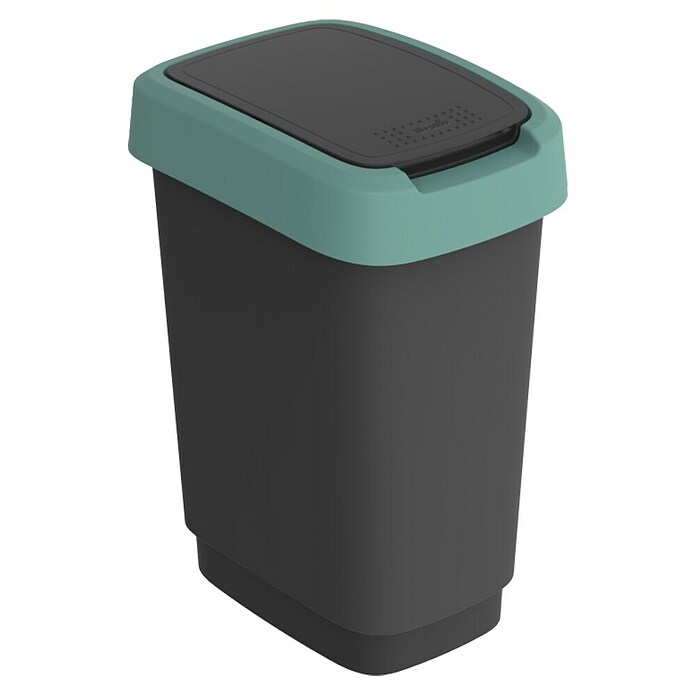 Rotho Koš z nihajnim pokrovom Twist  (10 l, Plastika, Zelena) | 3721 - Abfalleimer Kunststoff | HHDA - Abfall | HHD - Abfall | HH - Reinigung | H - Innendeko/Farben | BAUHAUS