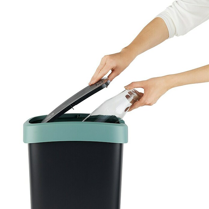 Rotho Koš z nihajnim pokrovom Twist  (10 l, Plastika, Zelena) | 3721 - Abfalleimer Kunststoff | HHDA - Abfall | HHD - Abfall | HH - Reinigung | H - Innendeko/Farben | BAUHAUS