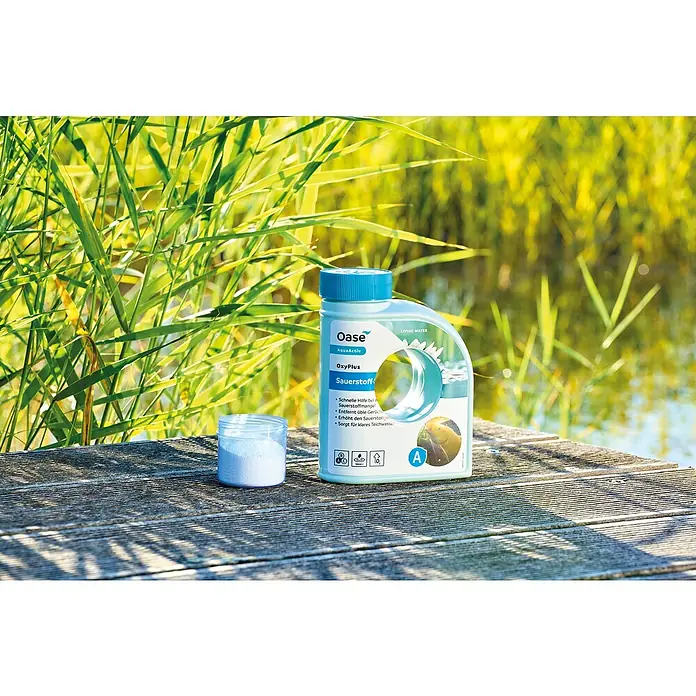 Oase AquaActiv Teichpflegemittel Sauerstoff Soforthilfe - 500 ml - Oase AquaActiv OxyPlus Sauerstoff mit Pulver zur Sauerstoffanreicherung für klares Teichwasser und zur Reduzierung von Gerüchen.