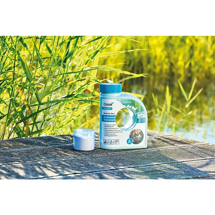 Oase AquaActiv Teichpflegemittel Probiotischer Teichstarter - 500 ml - Oase Biokick Care Teichstarter, ein probiotisches Produkt zur Förderung des ökologischen Gleichgewichts im Teich.