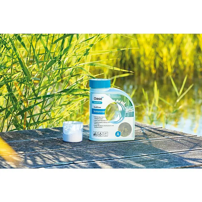 Oase AquaActiv Teichschlammentferner Sedifree - 500 ml - Oase AquaActiv SediFree Schlammentferner: Befreit Teiche von Ablagerungen für klares Teichwasser und bessere Sicht.