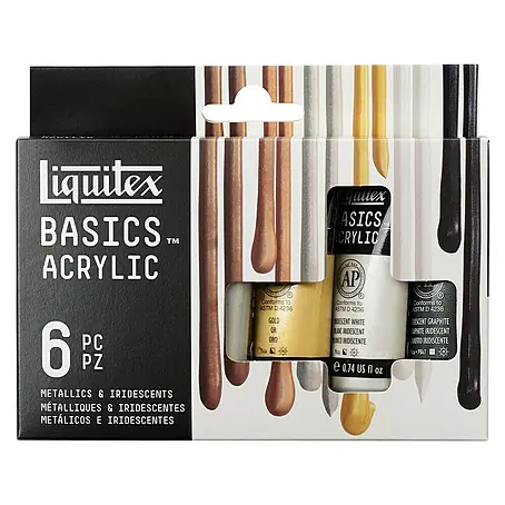 Liquitex Basics Acrylfarben-Set Metallic
