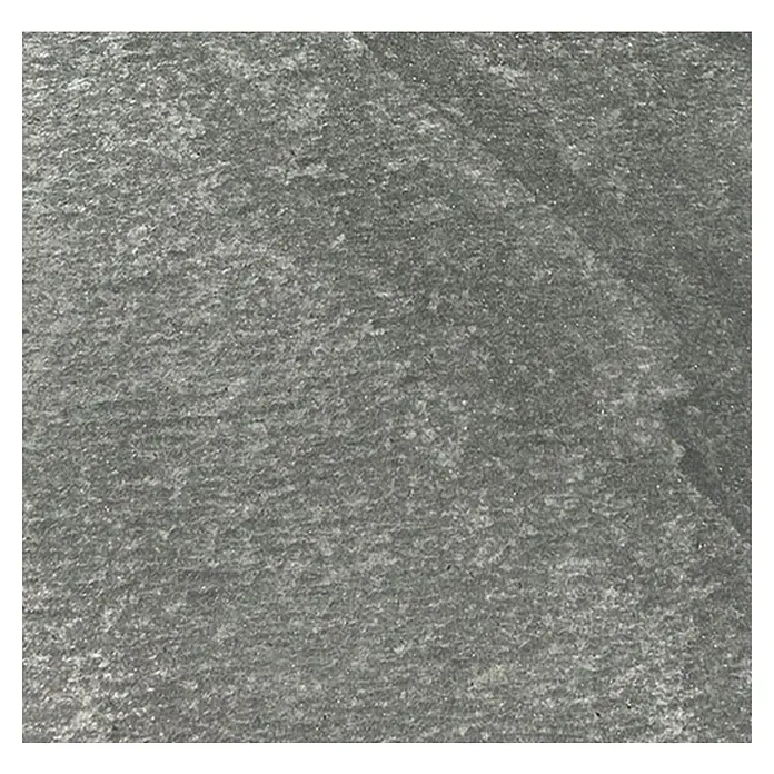 Jangal Wandpaneel Modular Wall Stone - Grey Slate, 520 x 520 x 6 mm - Nahaufnahme einer grauen, rauen Oberfläche, möglicherweise Stein oder Beton, die eine ungleichmäßige Textur zeigt.