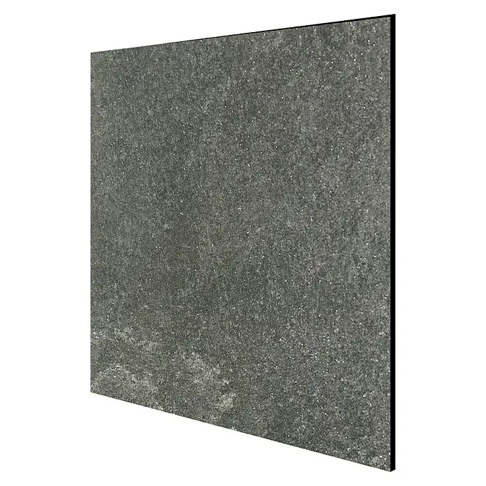 Jangal Wandpaneel Modular Wall Stone - Grey Slate, 520 x 520 x 6 mm - Nahaufnahme einer eleganten, grau schimmernden polierten Granitplatte. Ideal für hochwertige Innen- und Außendesigns.
