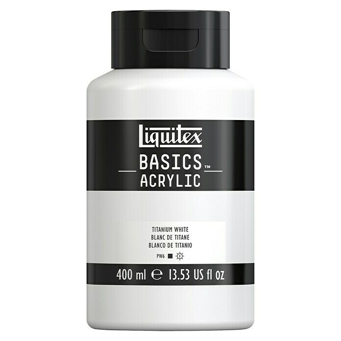 Liquitex Basics Acrylverf (Titaanwit, 400 ml, Fles)