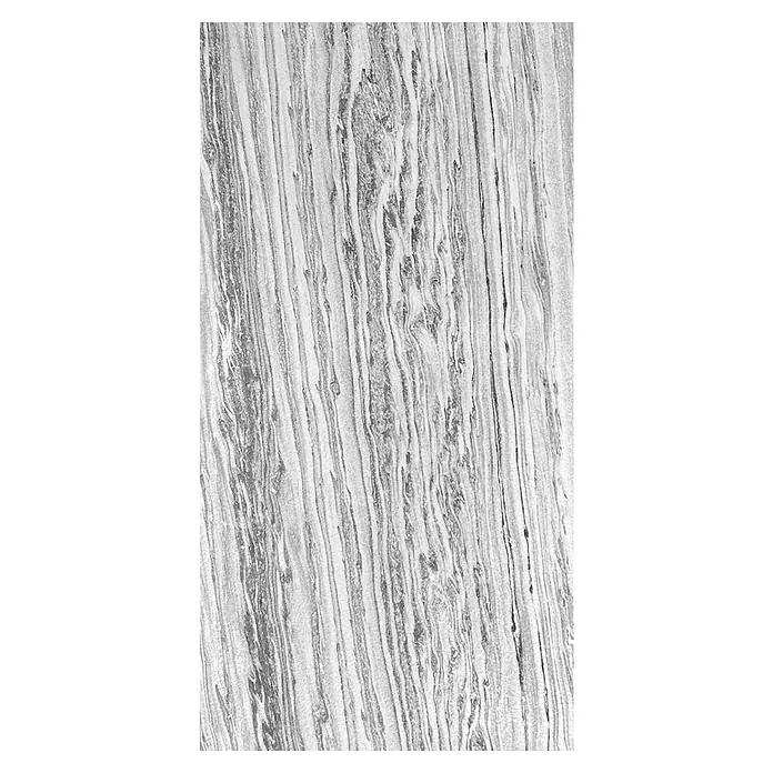 Jangal Wandpaneel Modular Wall Stone - Arktic Marble, 1.040 x 520 x 6 mm - Detailaufnahme einer polierten Marmorplatte in Grau- und Weißtönen mit ausgeprägter Maserung, ideal für hochwertige Innenausstattung und Designprojekte.