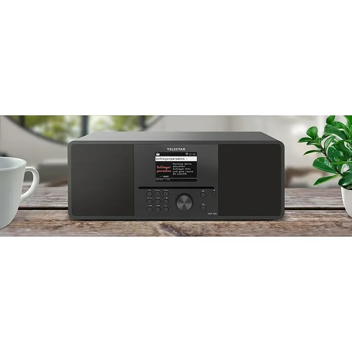 Telestar Internetradio Top 300 - L x B x H: 17,2 x 36 x 14,5 cm, Schwarz - Das Telestar TOP 300 DAB+ Radio mit seinem modernen Design bietet kristallklaren Klang und vielfältige Empfangsoptionen.