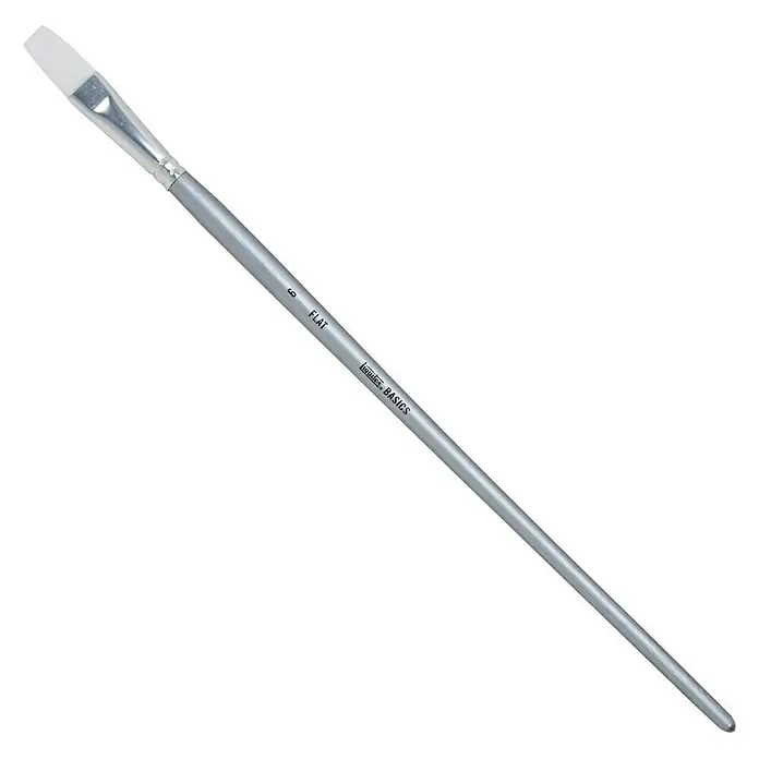 Liquitex Basics Flachpinsel - Größe Pinsel: 6, Nylonfaser, Holz - Pinsel der Marke Limitless Basics, flach Nr. 6, ideal zum Auftragen von Farbe und für künstlerische Arbeiten.