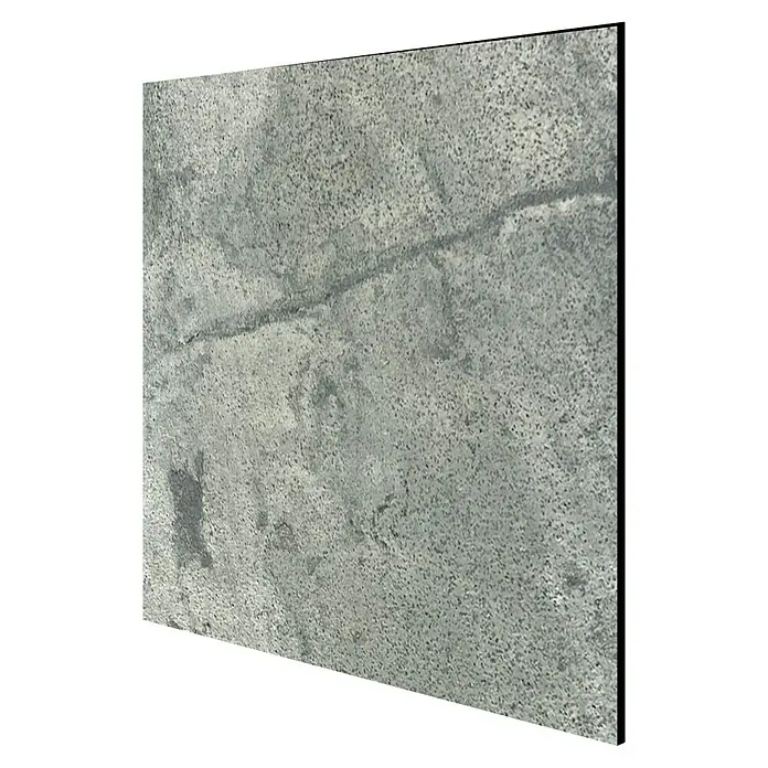 Jangal Wandpaneel Modular Wall Stone - Diamond Slate, 520 x 520 x 6 mm - Detailaufnahme einer polierten Granitplatte in Grautönen, die eine robuste und edle Textur für Arbeitsplatten oder Bodenbeläge zeigt.