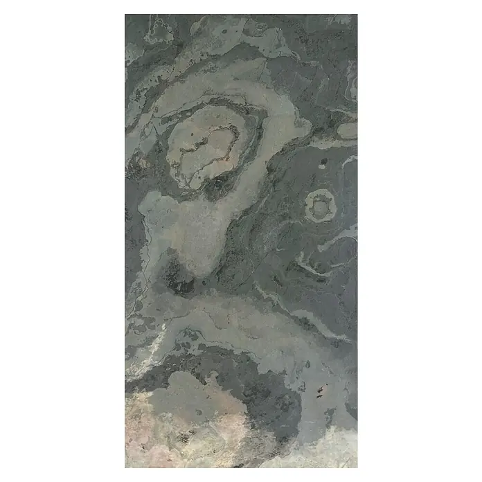 Jangal Wandpaneel Modular Wall Stone - Patina Slate, 1.040 x 520 x 6 mm - Graue Marmorplatte mit einzigartigen Wirbelmustern, ideal für stilvolle Innenräume. Robuste und elegante Oberfläche für jeden Raum.