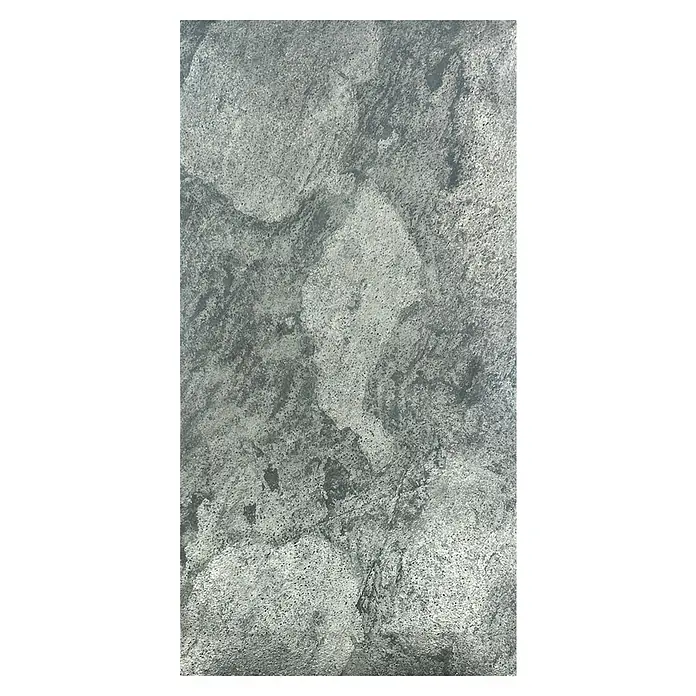 Jangal Wandpaneel Modular Wall Stone - Diamond Slate, 1.040 x 520 x 6 mm - Grauer Steinzeug-Fliesenboden mit subtiler Textur. Eine robuste und stilvolle Wahl für moderne Innenräume.