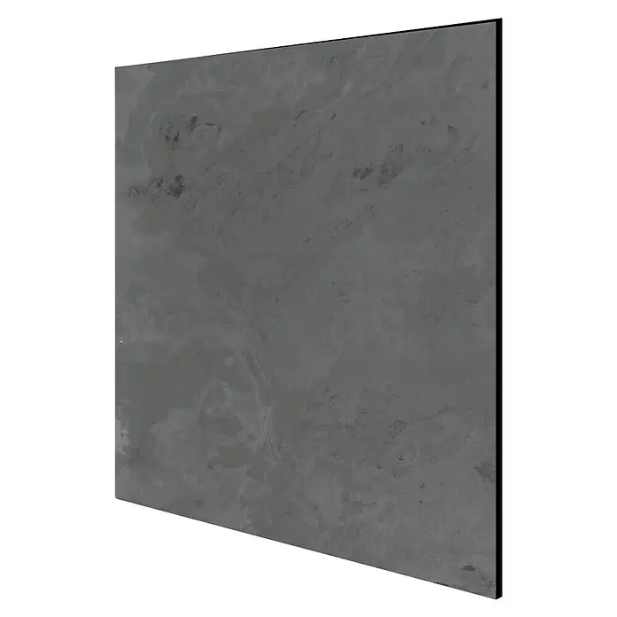 Jangal Wandpaneel Modular Wall Stone - Black Slate, 520 x 520 x 6 mm - Luftaufnahme einer detailreichen, grauen Landschaft, die interessante geologische Formationen und Texturen zeigt. Ein faszinierender Anblick.