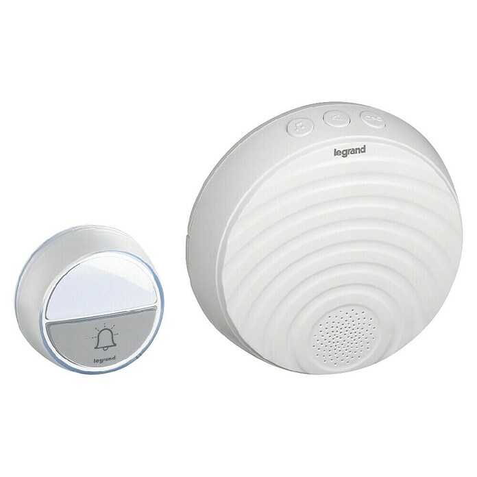 Legrand Funk-Gong-Set Confort (Reinweiß, B x H: 105 x 105 mm, Einbautiefe: 35 mm, Batteriebetrieben, IP20) | BAUHAUS
