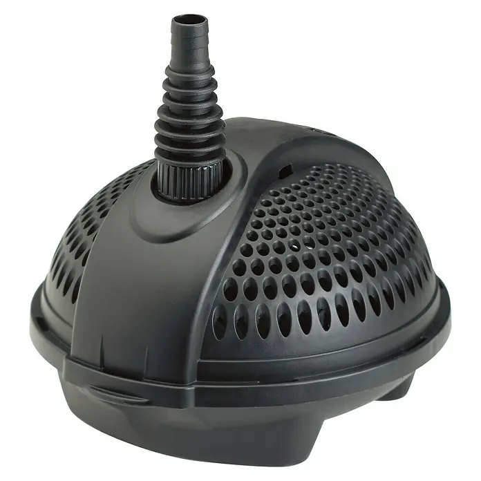 Pontec Druckfilter PondoPress Set 15000 - Teichgröße: 15 m³, Fördermenge pro Std.: 2.500 l - Schwarze Teichpumpe mit rundem Gehäuse und geriffeltem Auslass, ideal für sauberes und klares Teichwasser.