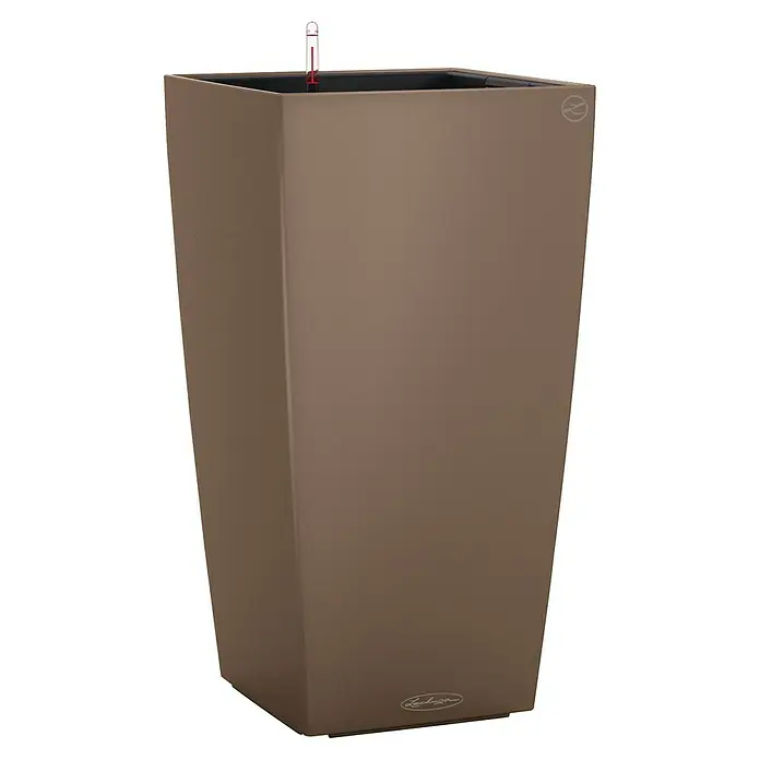 Lechuza Color Pflanzsäule eckig Cubico - Außenmaß (L x B x H): 40 x 40 x 75 cm, Kunststoff, Muskat - Pflanzgefäß in eleganter Form und brauner Farbe. Das Pflanzgefäß verfügt über ein Bewässerungssystem für optimale Pflanzenpflege.