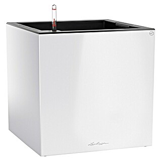 Lechuza Pflanzkasten Canto Premium (Außenmaß (L x B x H): 40 x 40 x 40 cm, Kunststoff, Weiß Glänzend)