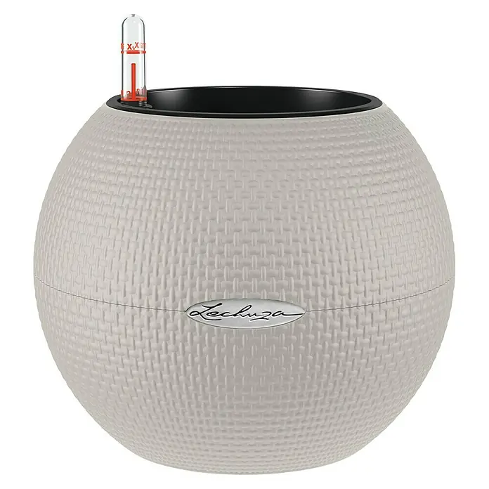 Lechuza Pflanztopf Puro Color 20 - Außenmaß (Ø x H): 20 x 16 cm, Kunststoff, Sandbraun, Matt - Der Lechuza Cube-Pflanztopf in der Farbe Sand bietet ein modernes Design und eine integrierte Bewässerung für gesunde Pflanzen.