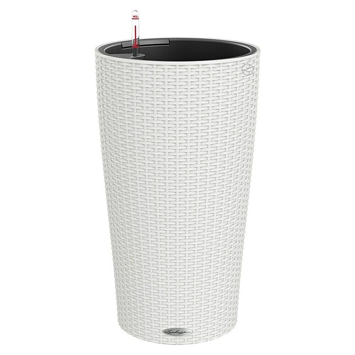 Lechuza Cottage Pflanzsäule rund Cilindro (Ø x H: 23 x 41 cm, Kunststoff, Weiß) | BAUHAUS