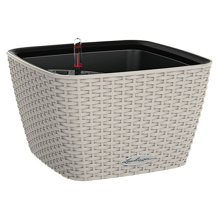 Lechuza Cottage Pflanzschale eckig Bacino (Außenmaß (L x B x H): 30 x 30 x 18 cm, Kunststoff, Sandbraun) | BAUHAUS