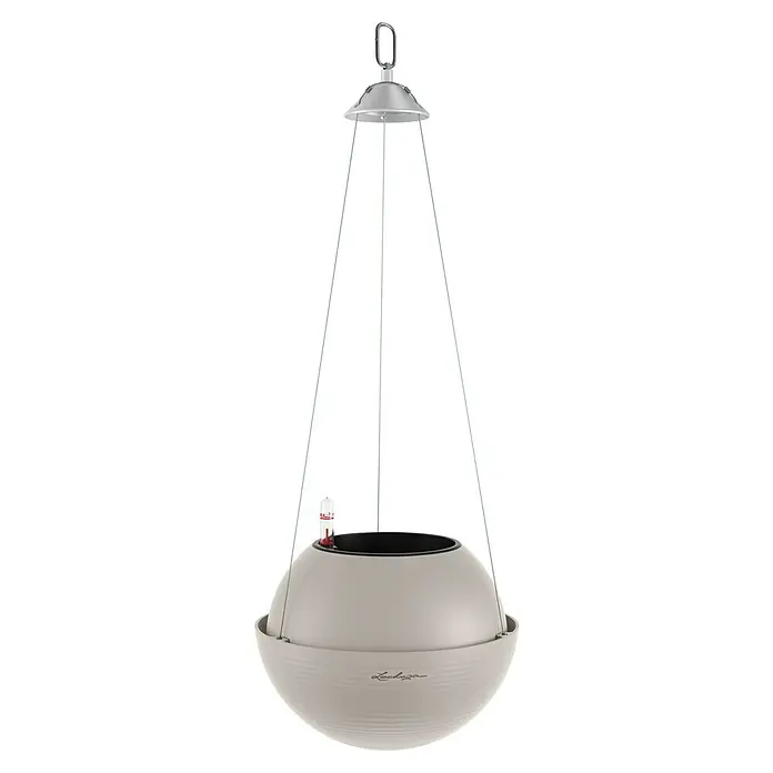 Lechuza Color Blumenampel Bola - Ø x H: 23 x 18 cm, Kunststoff, Sandbraun - Das Lechuza Balconera Cottage-Pflanzgefäß in elegantem Design ist ideal für den Innen- und Außenbereich und bietet eine stilvolle Möglichkeit, Pflanzen aufzuhängen.