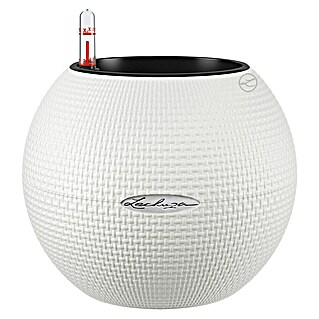 Lechuza Pflanztopf Puro Color 20 (Außenmaß (Ø x H): 20 x 16 cm, Kunststoff, Weiß, Matt)