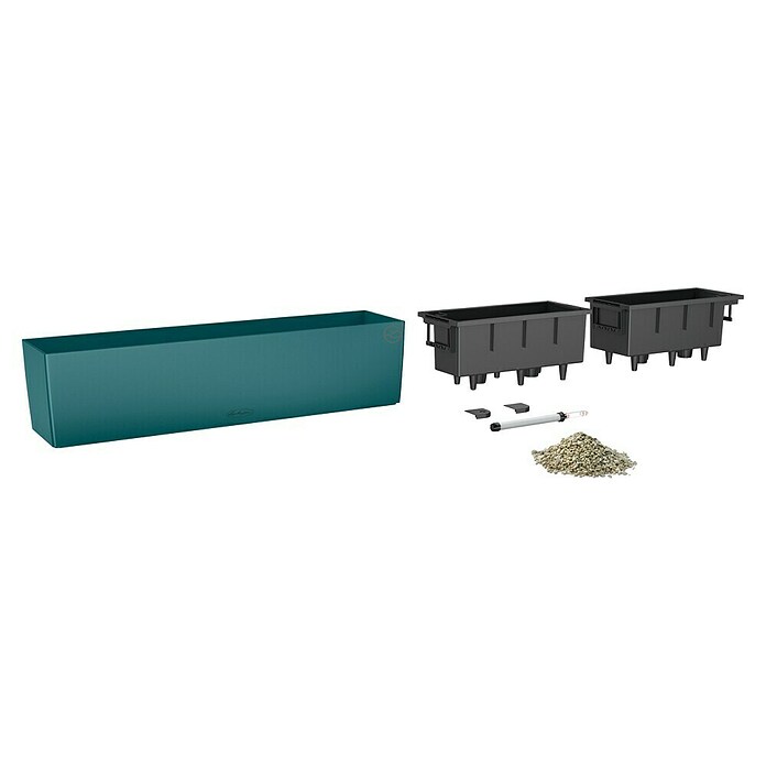 Lechuza Color Balkonkasten Balconera (Max. Außenlänge: 80 cm, Petrolblau) | BAUHAUS