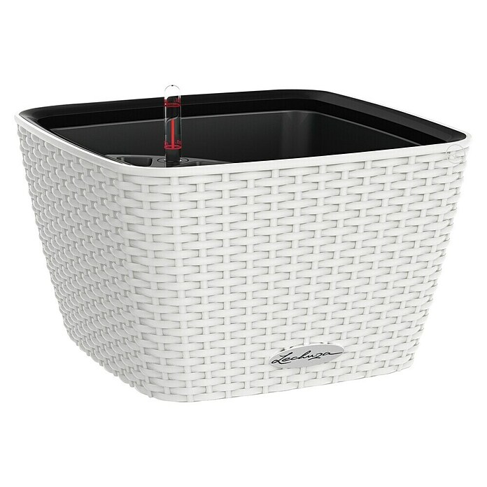 Lechuza Cottage Pflanzschale eckig Bacino (Außenmaß (L x B x H): 30 x 30 x 18 cm, Kunststoff, Weiß) | BAUHAUS