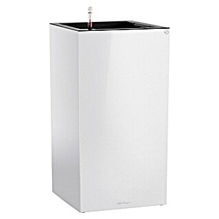 Lechuza Pflanzsäule eckig Canto Premium (Außenmaß (L x B x H): 40 x 40 x 76 cm, Kunststoff, Weiß Glänzend)