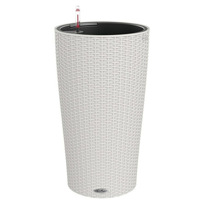 Lechuza Cottage Pflanzsäule rund Cilindro (Ø x H: 23 x 41 cm, Kunststoff, Grau) | BAUHAUS