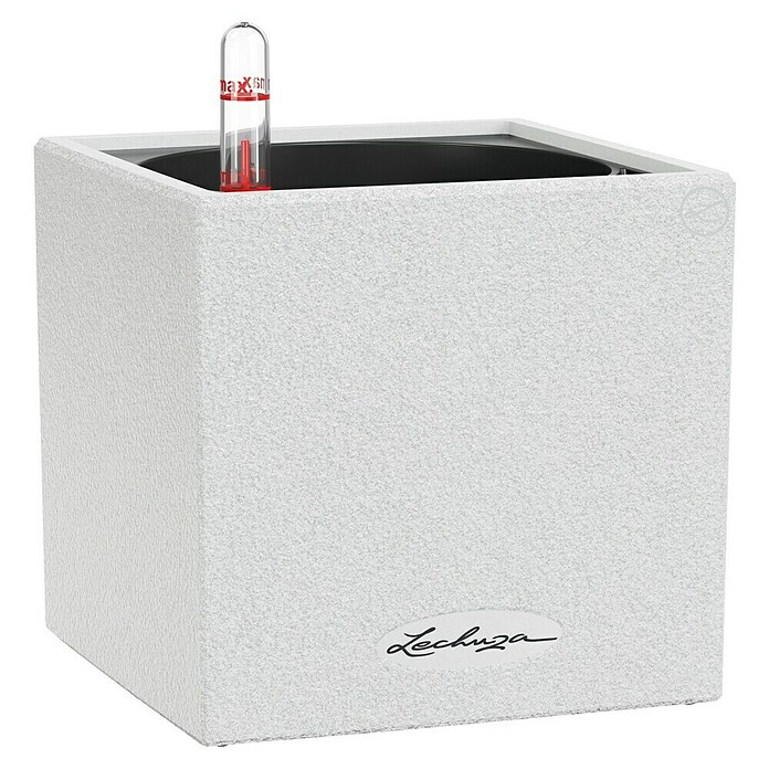 Lechuza Pflanzkübel eckig Canto Stone (Außenmaß (L x B x H): 14 x 14 x 13,5 cm, Kunststoff, Weiß) | BAUHAUS