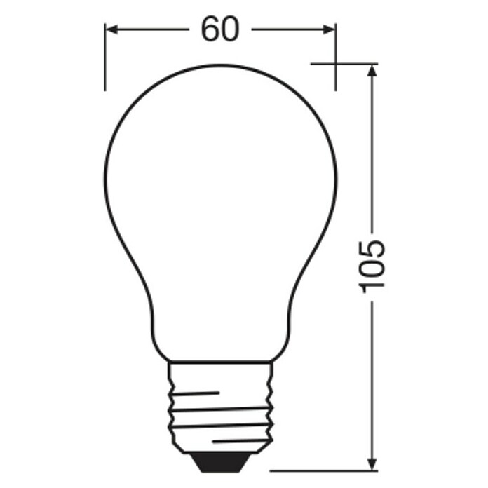 Osram Star Ledlamp Classic A - frosted (E27, Niet dimbaar, Koud wit, 806 lm, 5,9 W) | BAUHAUS