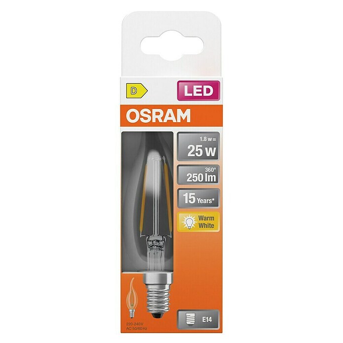 Osram LED žarulja BA25  (E14, 1,8 W, 250 lm) | BAUHAUS