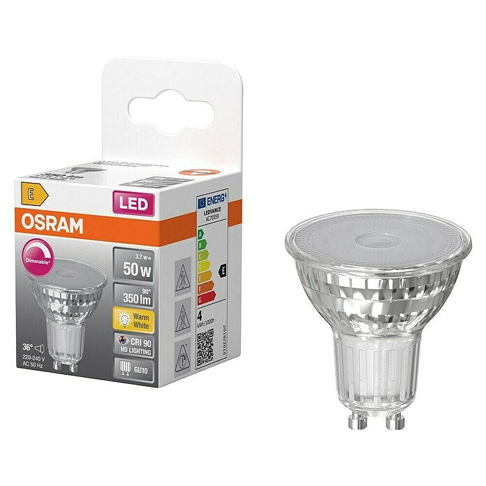 Osram Superstar Ledlamp PAR 16 (GU10, Dimbaar, Warm wit, 350 lm, 3,7 W) | BAUHAUS
