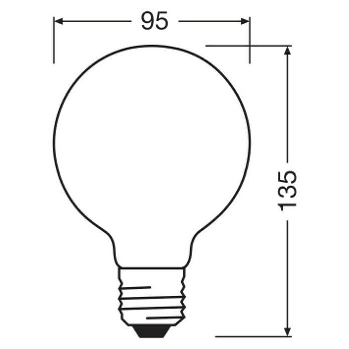 Osram Star LED-Lampe Globe 95 (E27, Nicht Dimmbar, Warmweiß, 806 lm, 5,9 W) | BAUHAUS