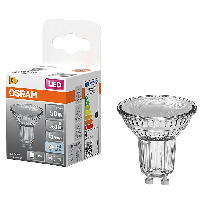 Osram Star LED svetlobni vir PAR16 - 3,7W  (GU10, Ni mogoče zatemniti, Hladno bela, 350 lm, 3,7 W) | LED luči | Svetlila | Elektro in svetila | Izdelki | BAUHAUS