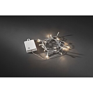 Konstsmide LED-Lichterkette (Außen, Lichtfarbe: Warmweiß, Batteriebetrieben, 3,9 m, Klar)