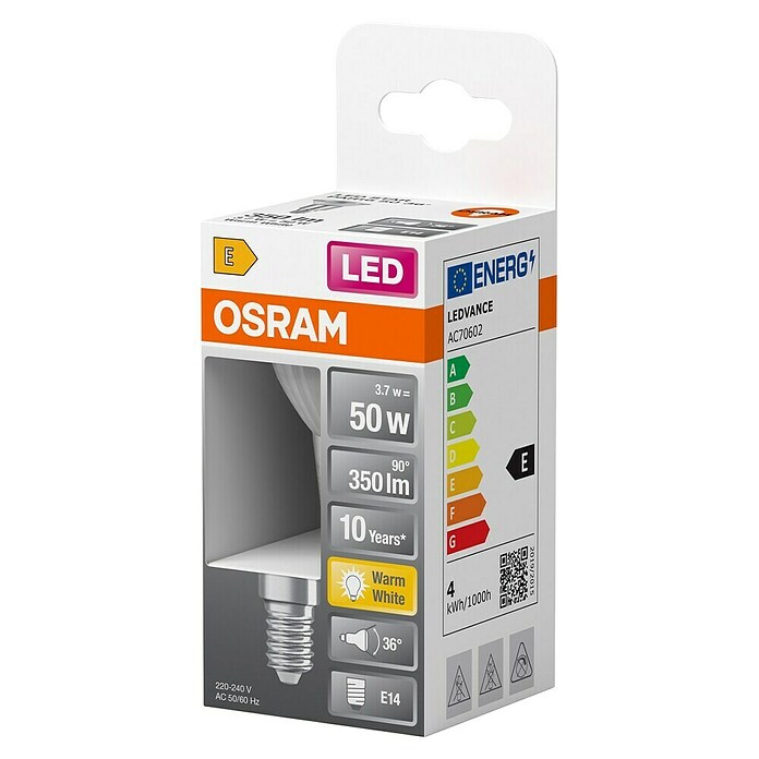Osram Star LED-Lampe PAR16 - 3,7W (E14, Nicht Dimmbar, Warmweiß, 350 lm, 3,7 W) | BAUHAUS