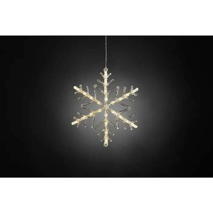 Konstsmide LED-Lichtschlauch Schneeflocke Silhouette -  - Festlicher Blickfang: LED-Schneeflocken-Dekoration für eine stimmungsvolle Atmosphäre, ideal für die Winterzeit und Weihnachten.
