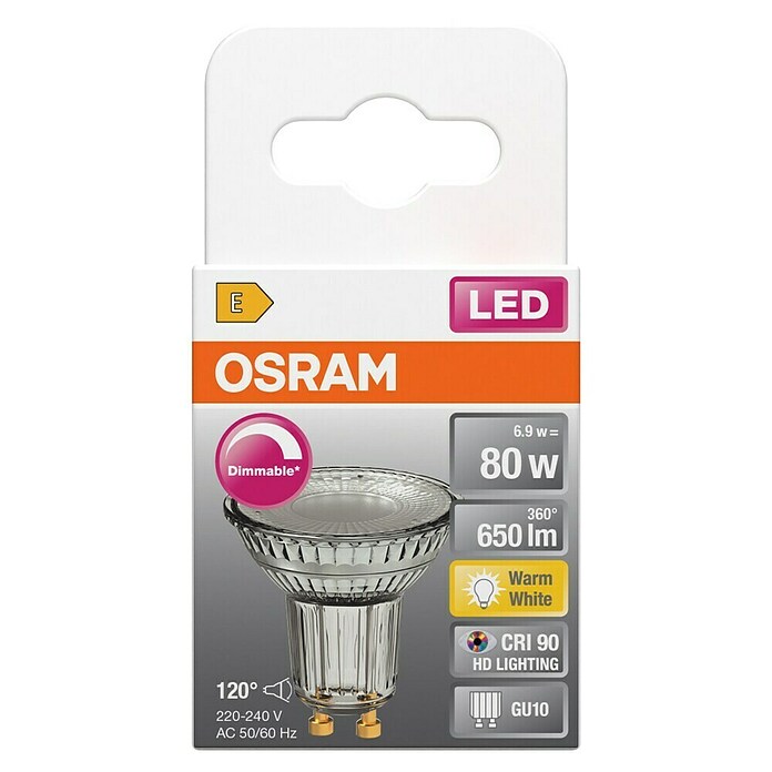 Osram LED žarulja PAR16 - 6,9W  (GU10, 6,9 W, 650 lm) | BAUHAUS