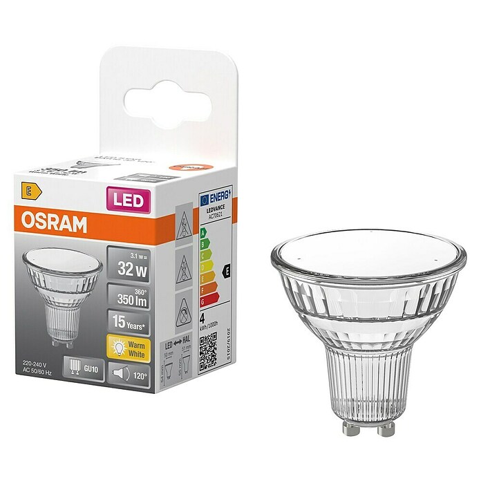 Osram Star Ledlamp PAR 16 (GU10, Niet dimbaar, Warm wit, 350 lm, 3,1 W) | BAUHAUS