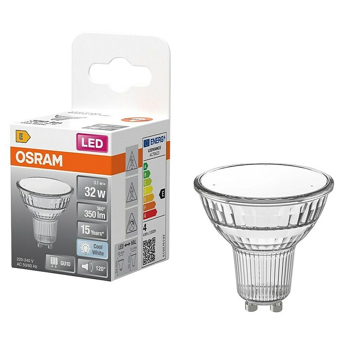 Osram Star Ledlamp PAR16 - 3,1W (GU10, Niet dimbaar, Koud wit, 350 lm, 3,1 W) | BAUHAUS