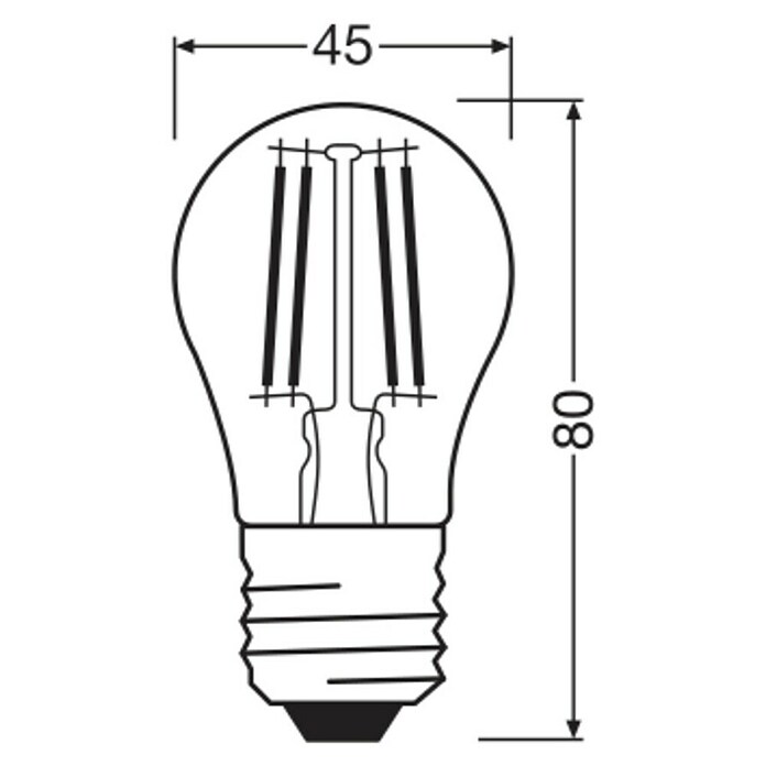 Osram Superstar LED-Lampe Classic P (E27, Dimmbar, Warmweiß, 470 lm, 3,4 W) | BAUHAUS