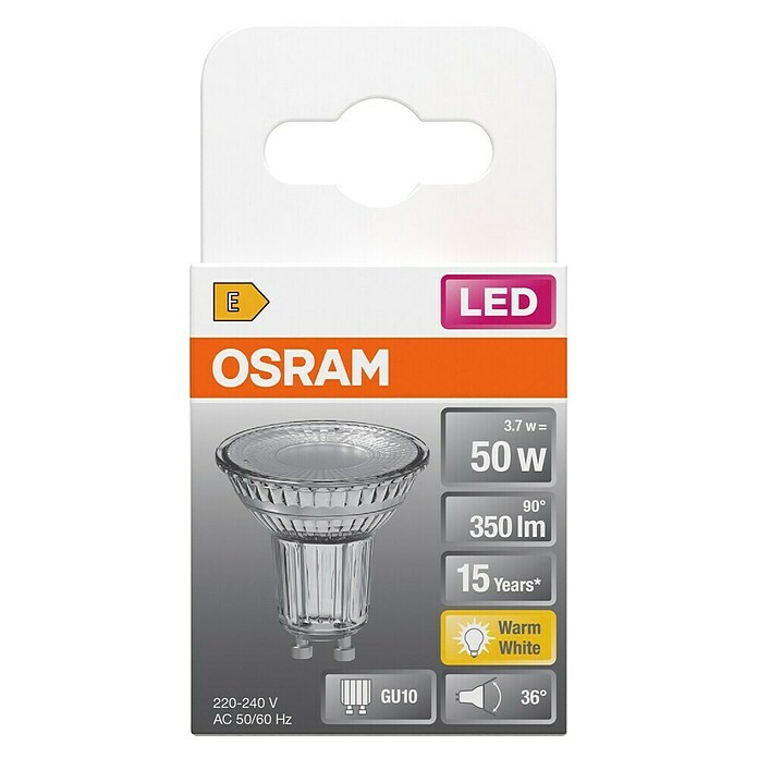 Osram Star LED-Lampe GU10 (GU10, Nicht Dimmbar, Warmweiß, 350 lm, 3,7 W, 1 Stk.) | BAUHAUS