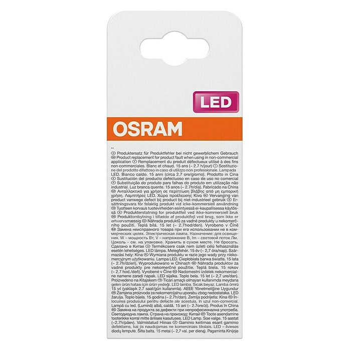 Osram Star LED svetlobni vir Classic A - mat  (E27, Ni mogoče zatemniti, Toplo bela, 470 lm, 3,4 W) | LED luči | Svetlila | Elektro in svetila | Izdelki | BAUHAUS