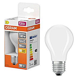 Osram Star LED svetlobni vir Classic A - mat (E27, Ni mogoče zatemniti, Toplo bela, 470 lm, 3,4 W)
