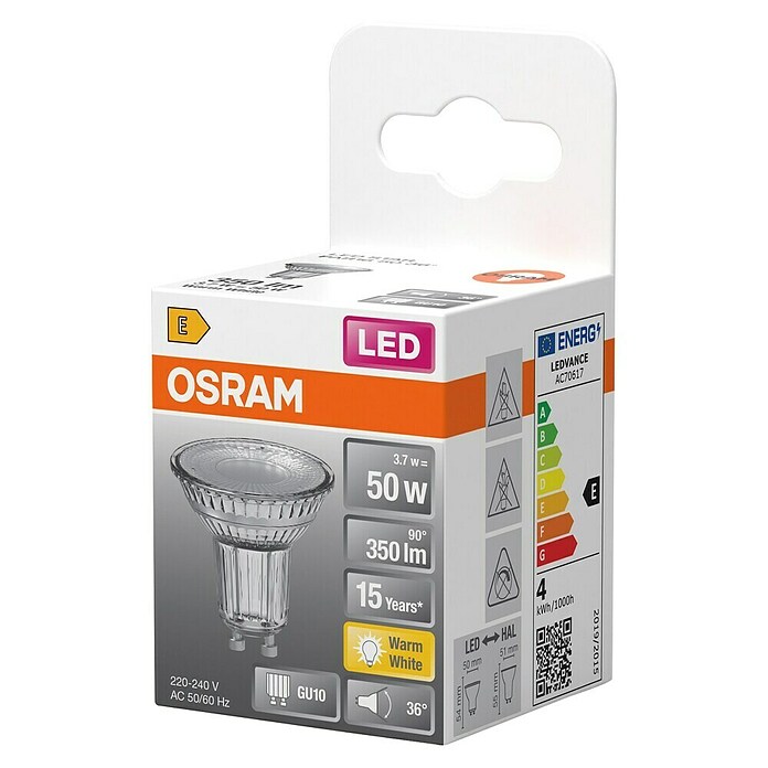 Osram Star LED-Lampe GU10 (GU10, Nicht Dimmbar, Warmweiß, 350 lm, 3,7 W, 1 Stk.) | BAUHAUS