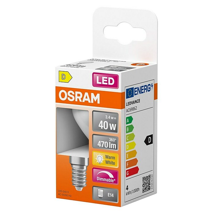 Osram Superstar Ledlamp Classic P (Dimbaar, Warm wit, 470 lm, 3,4 W) | BAUHAUS