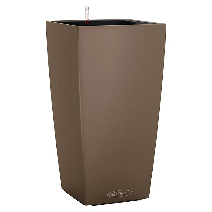 Lechuza Color Pflanzsäule eckig Cubico (Außenmaß (L x B x H): 30 x 30 x 56 cm, Kunststoff, Muskat) | BAUHAUS