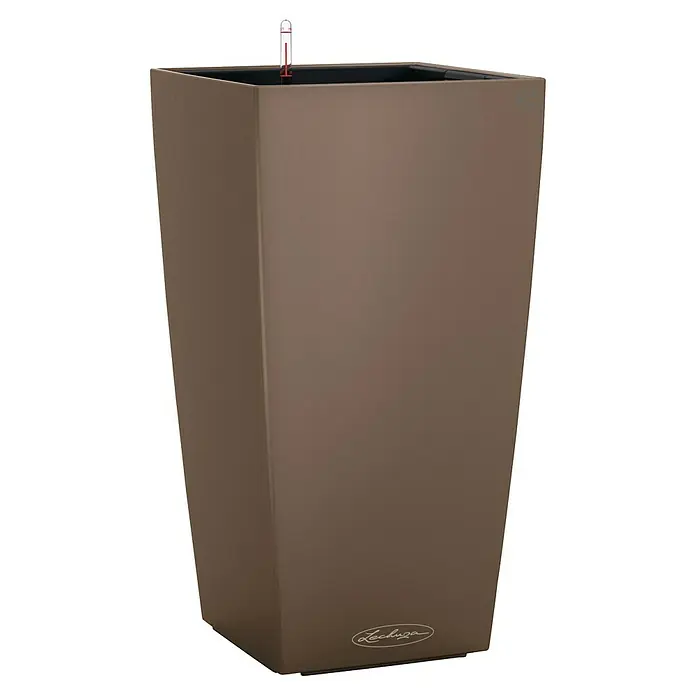 Lechuza Color Pflanzsäule eckig Cubico - Außenmaß (L x B x H): 30 x 30 x 56 cm, Kunststoff, Muskat - Lechuza Cubico Pflanzgefäß in elegantem Braun, ideal für stilvolle Innen- und Außendekoration. Praktisch mit integriertem Bewässerungssystem.