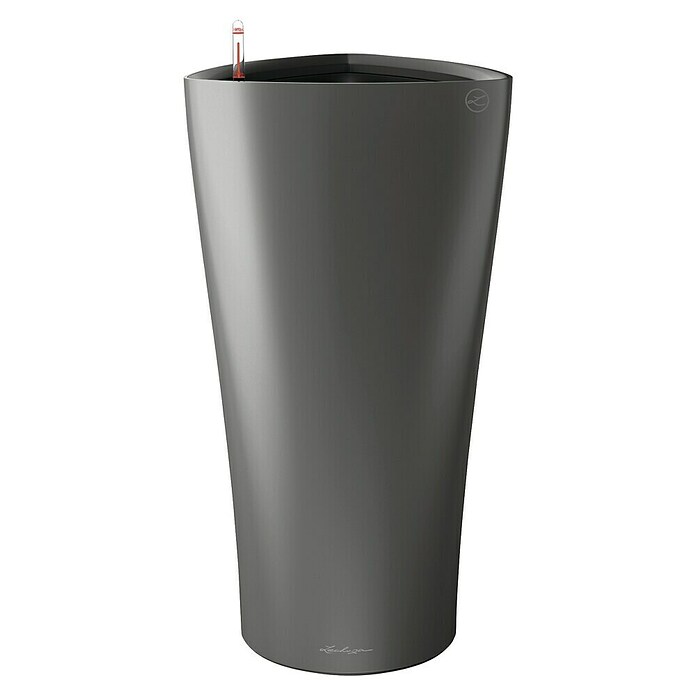Lechuza Pflanzsäule rund Delta (Ø x H: 39 x 75,5 cm, Kunststoff, Anthrazit Metallic) | BAUHAUS